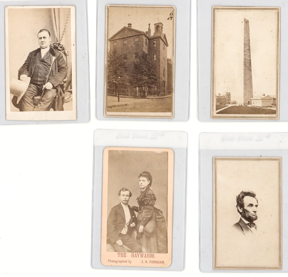 Antique (5) CDV's [Abe Lincoln by Hawes] (1 of 11)