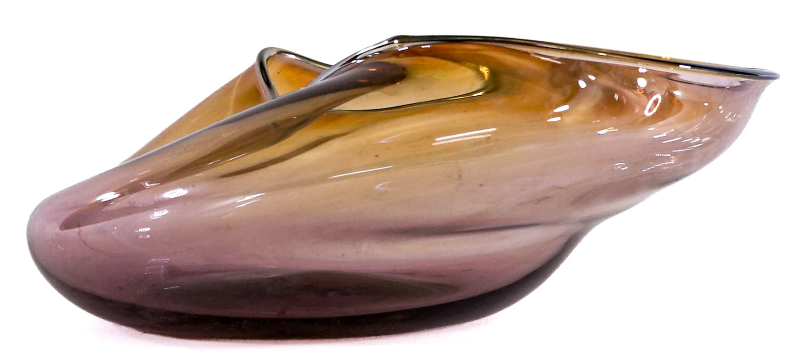 Joshua Haas SIGNED Art Glass 2009: Measures 3.75 in. x 9.5 x 8.5 in. No evident chips, cracks or repairs. Lot measures 3.75 in. H x 9.5 in. W x 8.5 in. D for shipping purposes only. The absence of a condition report does not imply
