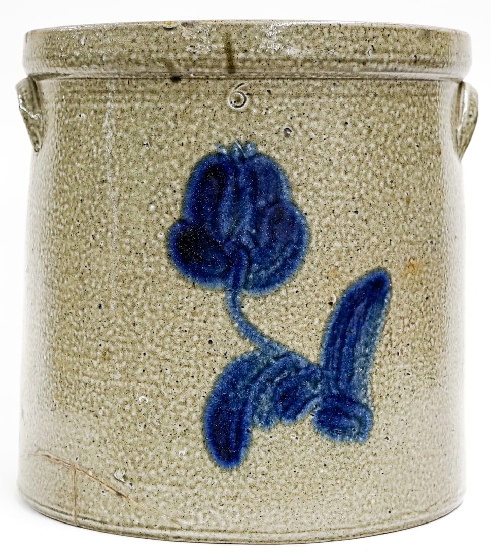 Large Antique Salt Glaze Crock (1 of 4)