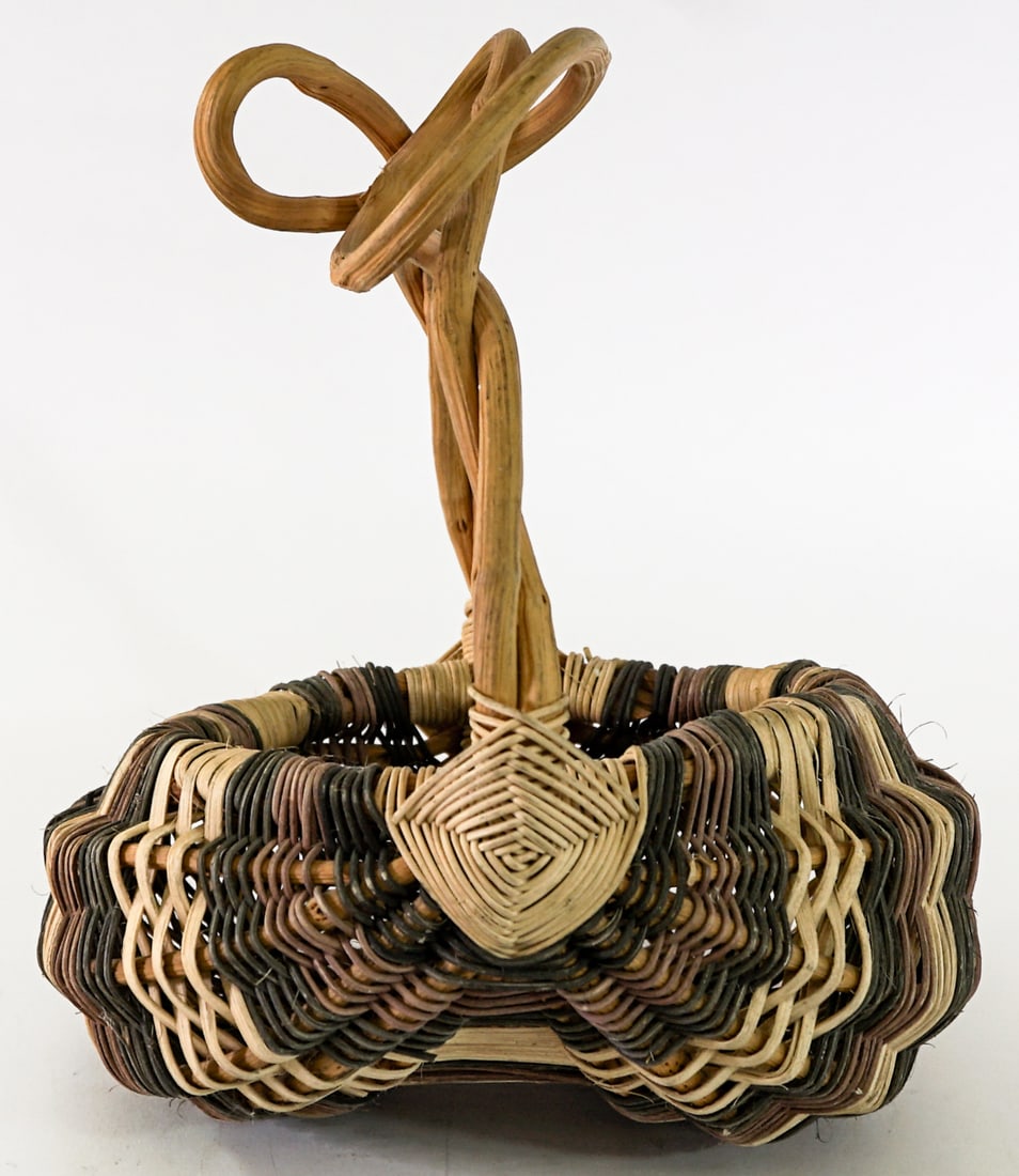 Woven (3) Handled Baskets - 8