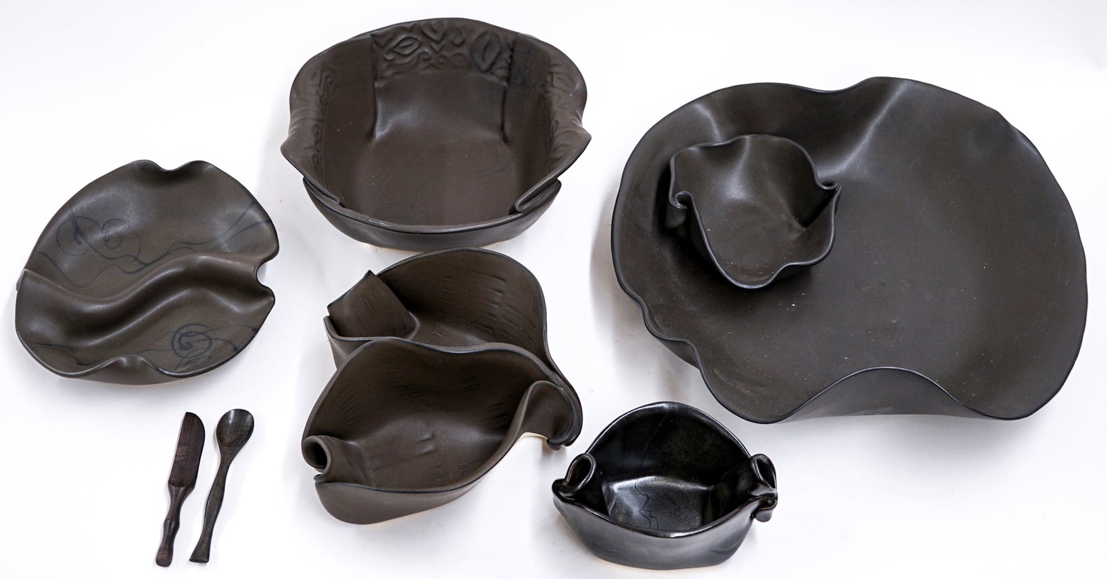 Hilborn SIGNED Set Canadian Studio Pottery (1 of 12)