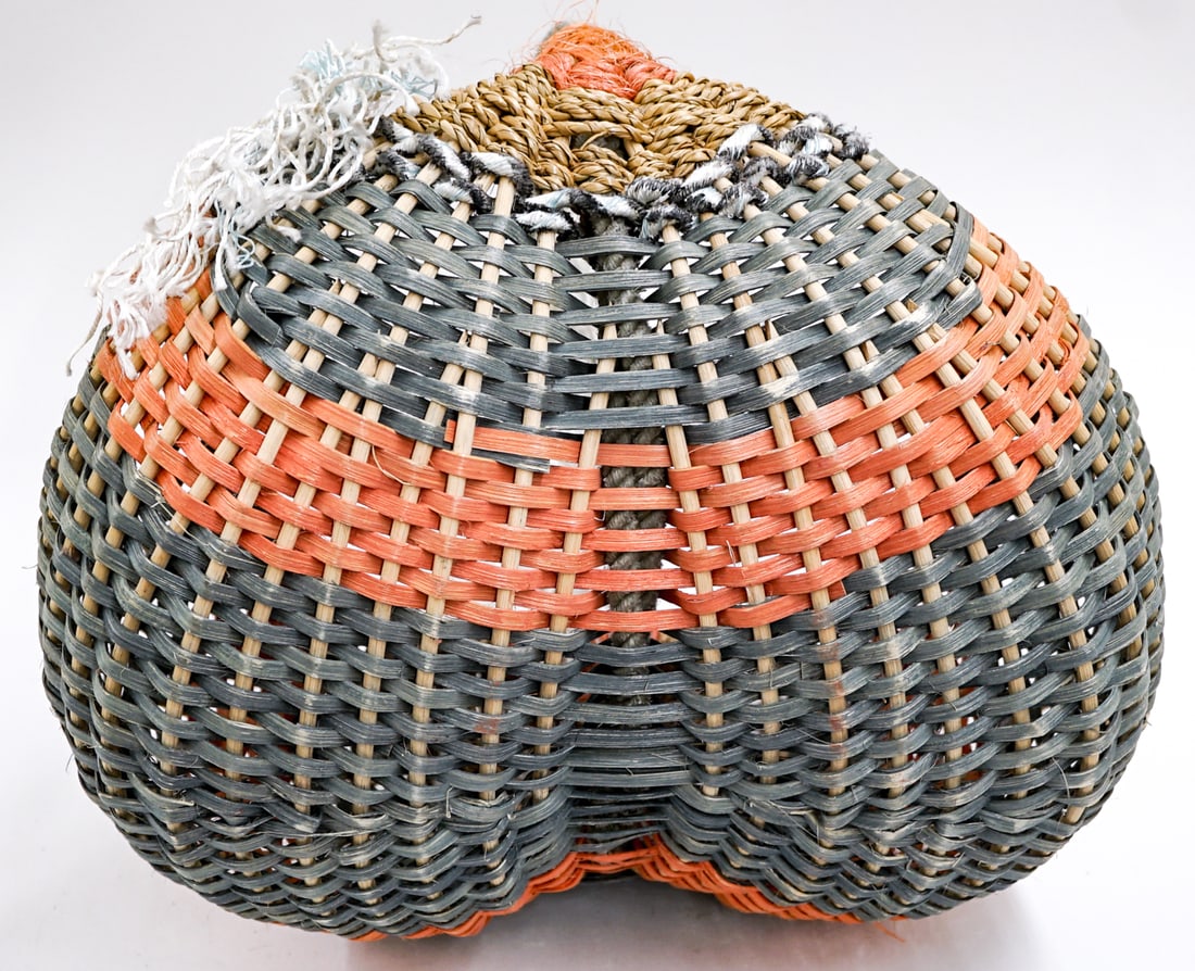 Two (2) Large Woven Handled Baskets - 5