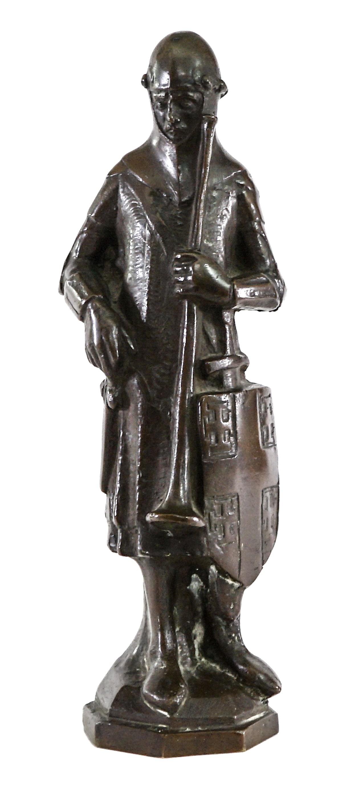 Alvaro De Bree Trumpeter Soldier Bronze: Measures 11.5 inches tall x 3 x 2.125 inches. The absence of a condition report does not imply that the lot is in perfect condition or completely free from wear and tear, imperfections, or the