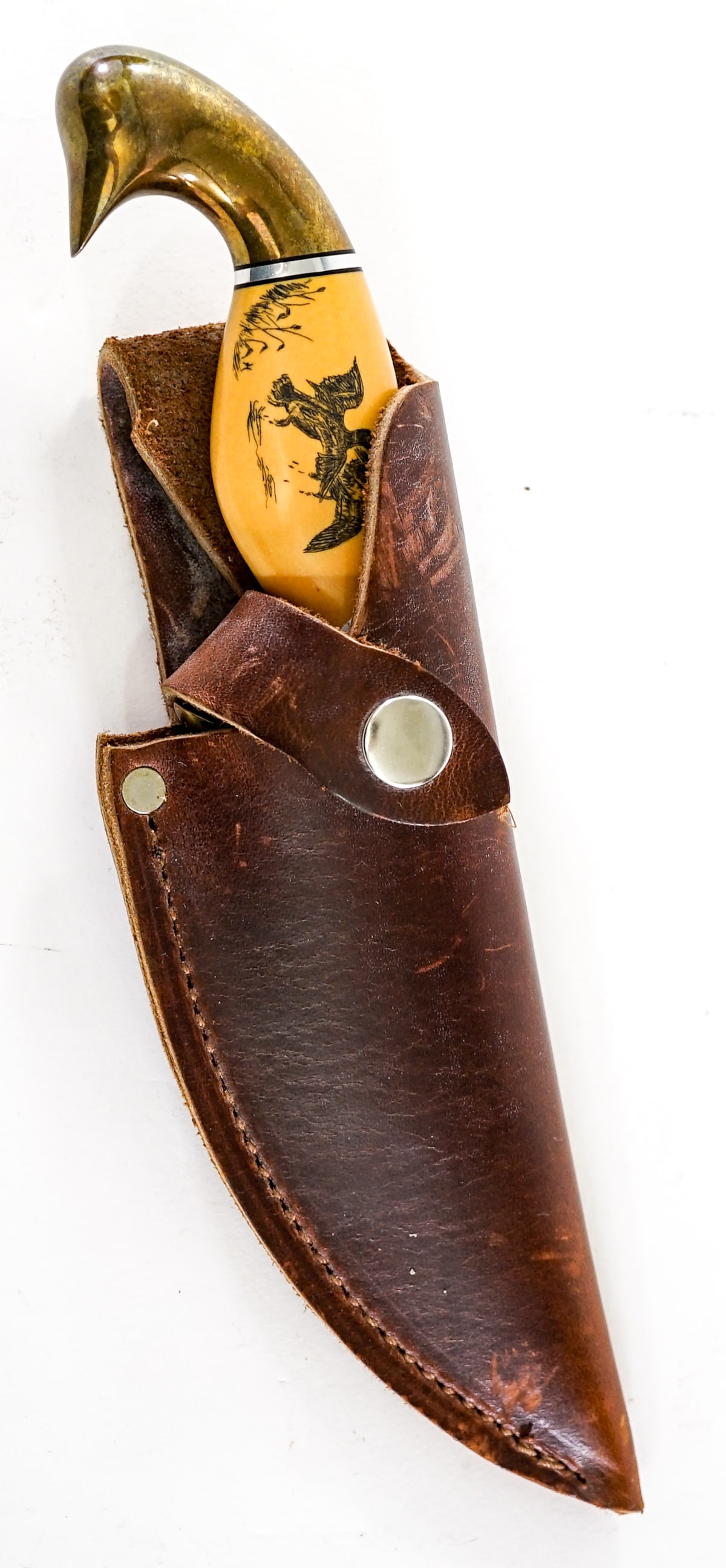 Custom Bowie Knife in Sheath (1 of 3)