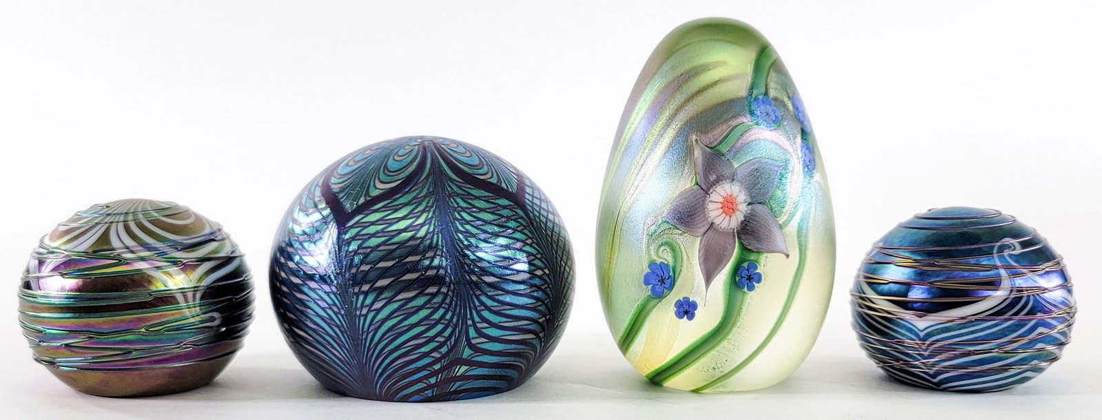 Art Glass (4) Paperweights [Orient and Flume] (1 of 7)
