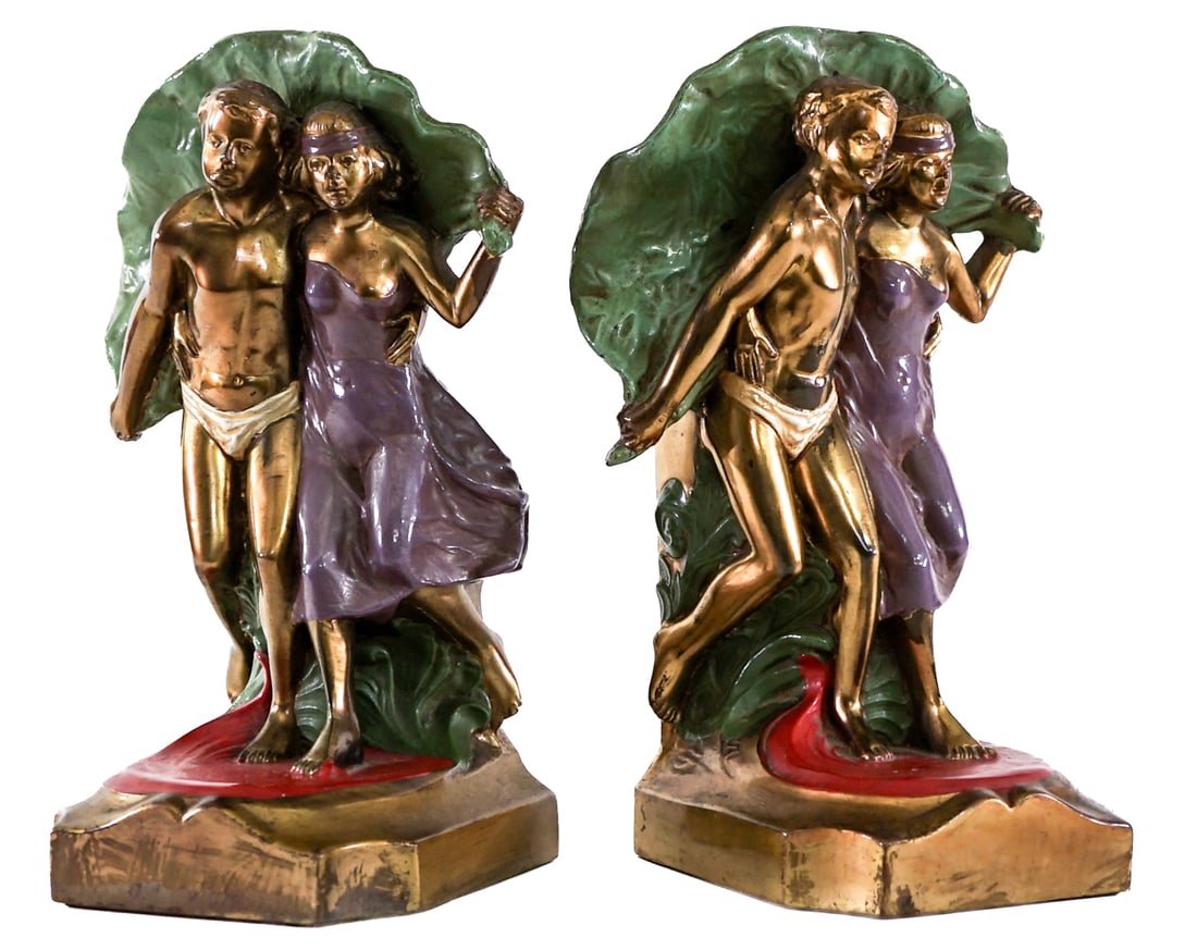 Art Deco #504 (Pair) Bookends [Man and Woman] (1 of 8)