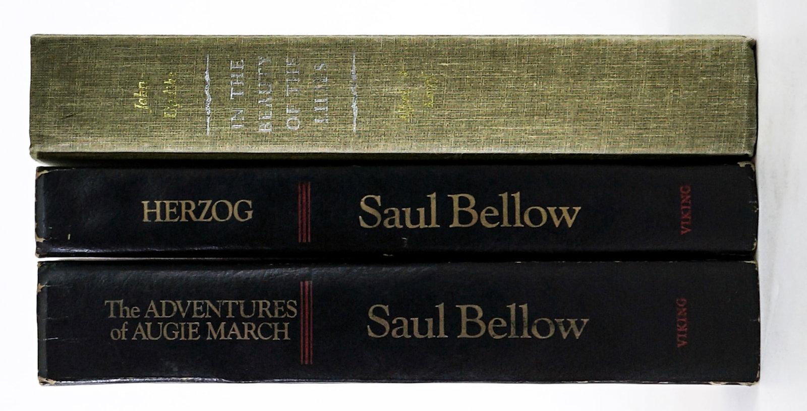 Saul Bellows / John Updike SIGNED 1ST Editions: Includes: 1) Two (2) Saul Bellows SIGNED Viking Press 1st editions. Herzog 1964 and The Adventures of Augie March 1953.. 2) John Updike SIGNED Alfred A. Knopf 1996 1st trade edition. In the Beauty of 