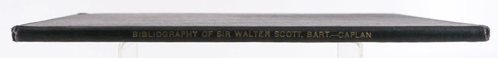 Bibliography of Sir Walter Scott, Bart. S/N: The Bibliography of Sir Walter Scott by Albert Caplan. 1928 1st The Head of Scott Press, Philadelphia, PA. Signed and numbered 37 of 150 copies on colophon page. Black covers. Lot measures 13 in. H x 