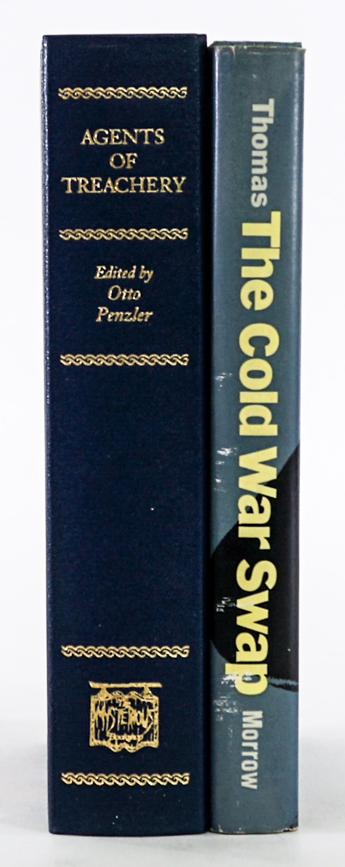 Two Novels [Agents of Treachery S/N by Penzler]: 1) Agents of Treachery by Otto Penzler signed and numbered 45 of 250 copies. The Mysterious Bookshop. 2010. 2) The Cold War Swap by Ross Thomas. William Morrow 1966 with unclipped dust jacket. Lot mea