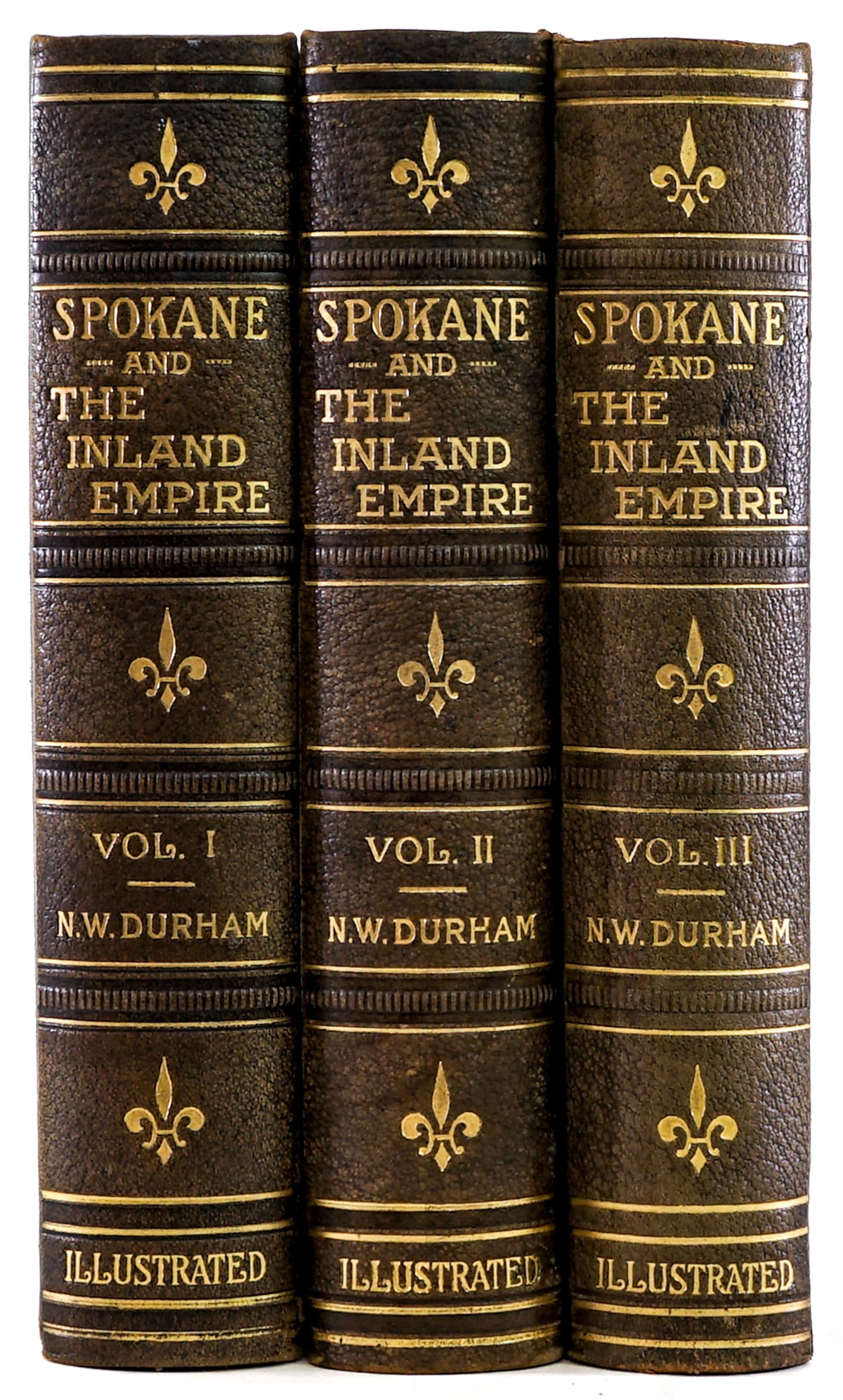 History of the City of Spokane (3V) Durham 1912: Three (3) volume set of History of the City of Spokane and Spokane County Washington from its earliest settlement to present time by N. W. Durham. The S. J. Clarke Publishing co. 1912. Illustrated. 66