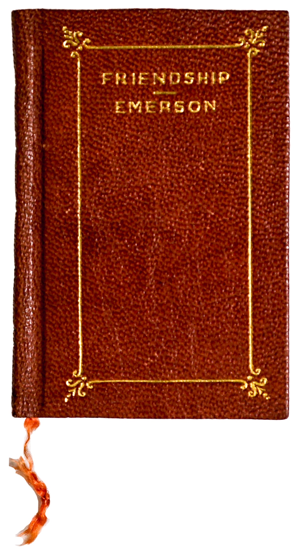 Friendship by Ralph Waldo Emerson Mini Book: Friendship by Ralph Waldo Emerson 1939 Achille J. St. Onge. Limited to 950 copies. Lot measures 2.375 in. H x 1.625 in. W x .5 in. D for shipping purposes only. The absence of a condition report does 
