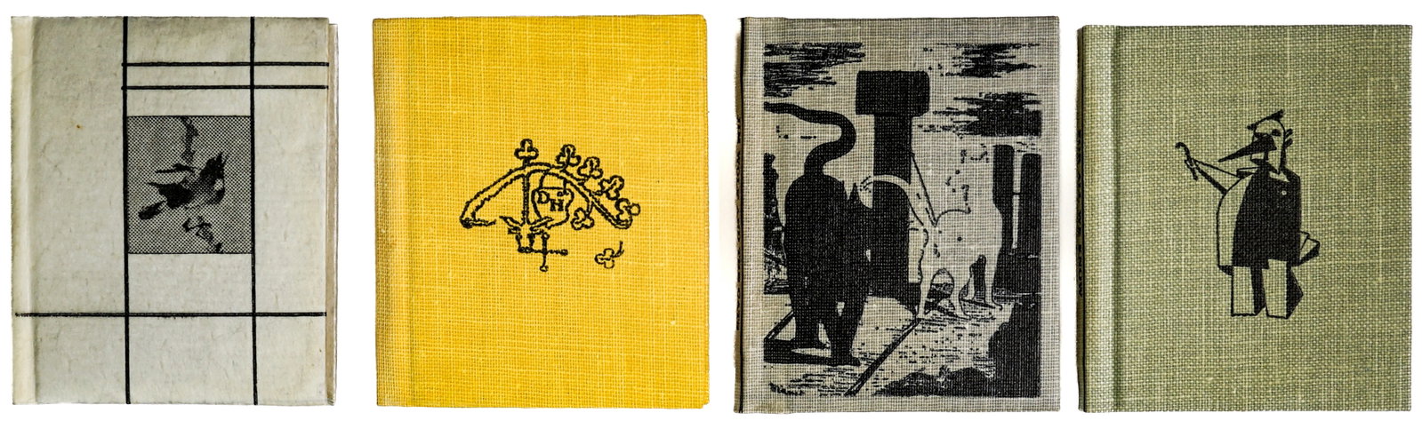 Hillside Press (4) Miniature Limited Edition Books: Titles include: For All We Know by Frank Irwin 1978 #166/300; Elbert Hubbard by Dard Hunter 1981 #60/250; The Nightingale by Hans Christian Anderson 1964 #85/350; Jim Wolf and the Cats by Mark Twain 1