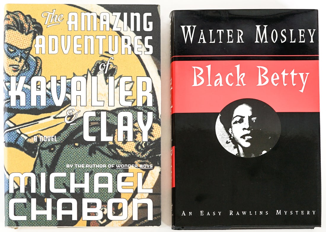 Author SIGNED (2) Books [Michael Chabon]: 1) The Amazing Adventures of Kavalier & Clay by Michael Chabon. Random House 2000 1st with unclipped dust jacket. 2) Black Betty by Walter Mosley. W. W. Norton 1994 1st 1st with unclipped dust jacket.