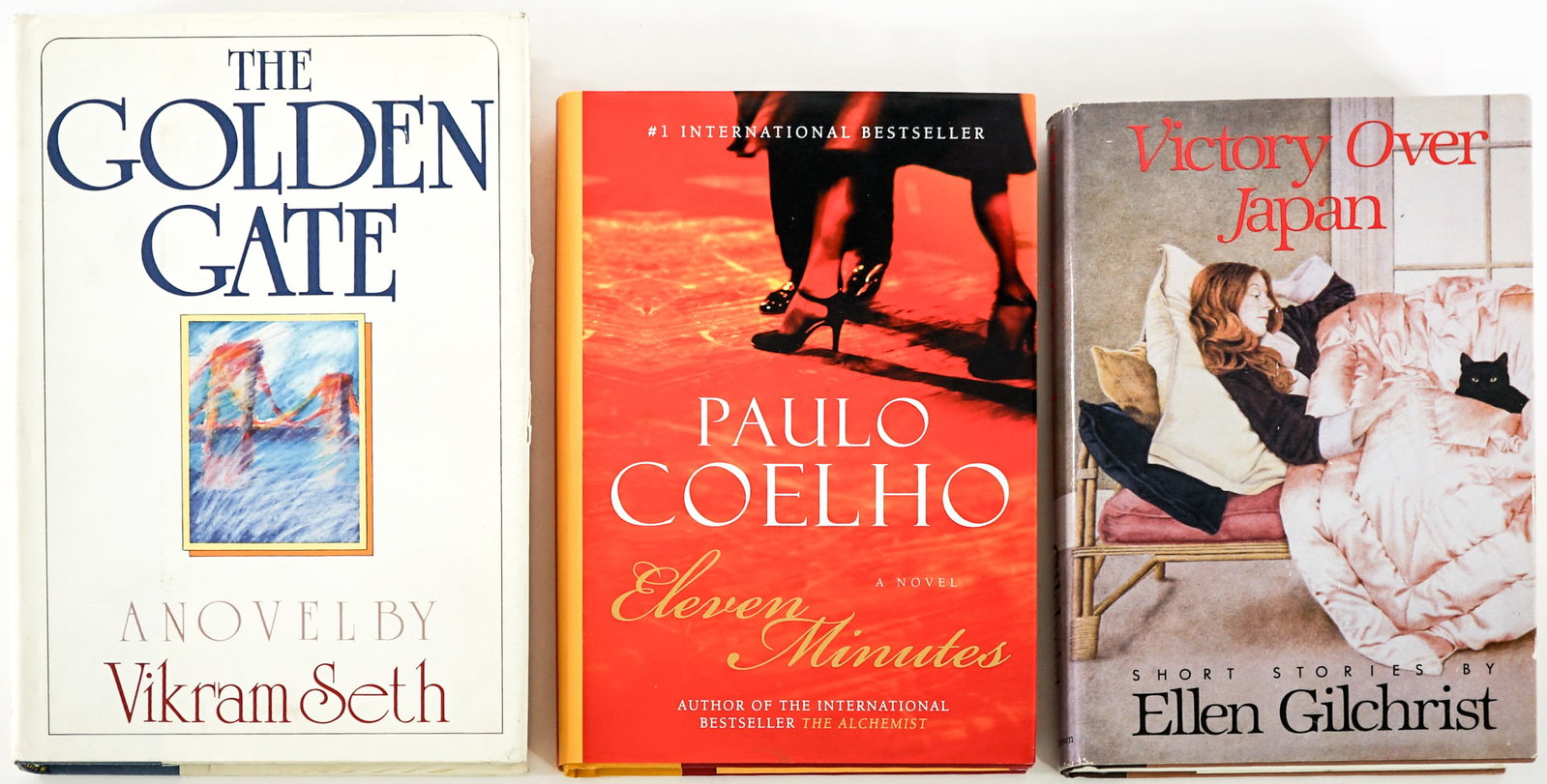 Author SIGNED (3) First Edition Books: 1) Eleven Minutes by Paulo Coelho. Harper Collins 1st U. S. with unclipped dust jacket. 2) The Golden Gate by Vikram Seth. Random House 1986 1st with unclipped dust jacket. 3) Victory Over Japan by El