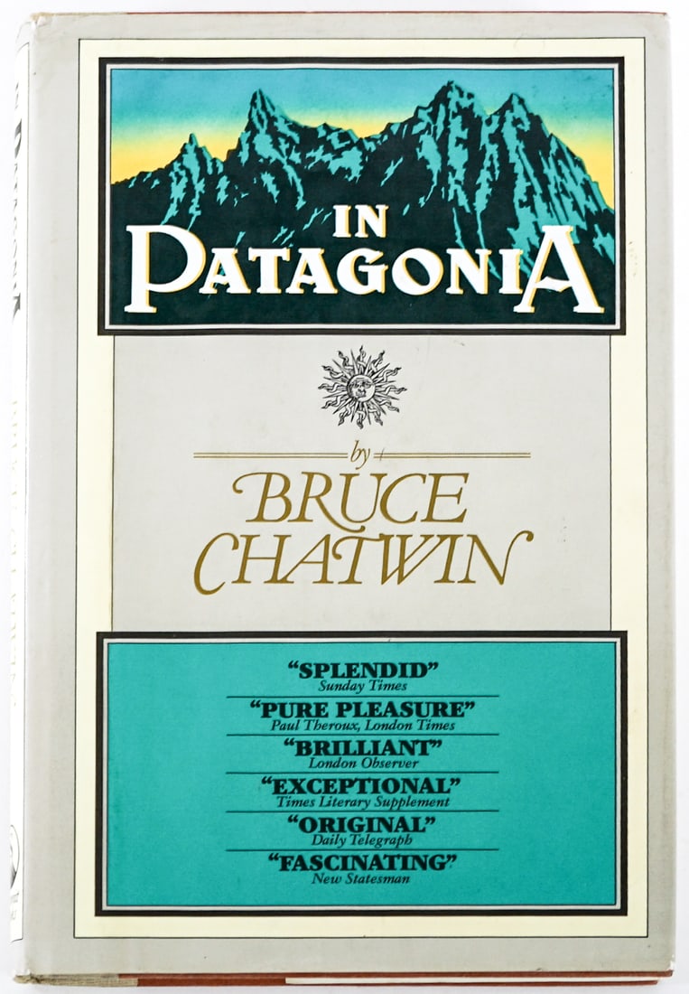 In Patagonia by Bruce Chatwin 1977 1st 1st: In Patagonia by Bruce Chatwin. Summit Books 1977 1st 1st with unclipped dust jacket. Two-tone covers. Lot measures 9.5 in. H x 6.5 in. W x 1 in. D for shipping purposes only. The absence of a conditio