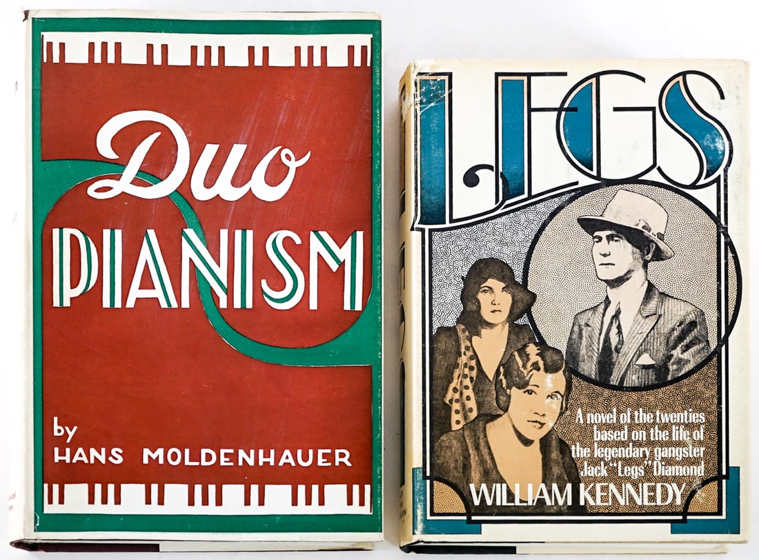 Author (2) SIGNED w/ Inscription Books: 1) Duo Pianism by Hans Modenhauer. Chicago Musical College Press 1950 with unclipped dust jacket. 2) Legs by William Kennedy. Coward, McCann and Geoghegan 1975 with unclipped dust jacket. Lot measures