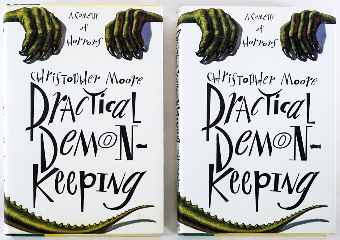 Practical Demonkeeping by Moore (2) SIGNED 1ST: Two (2) copies of Practical Demonkeeping by Christopher Moore. One is signed on title page and one is signed with inscription on title page. St. Martins Press 1992 1st editions 1st printings with uncl