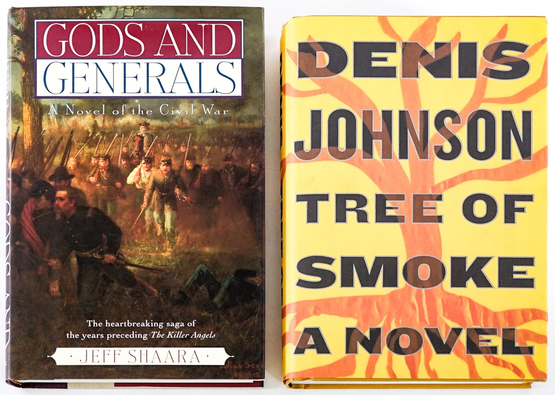 Author SIGNED (2) Books [Denis Johnson]: 1) Tree of Smoke by Denis Johnson signed with inscription. Farrar, Straus and Giroux 2007 1st with unclipped dust jacket. 2) Gods and Generals by Jeff Shaara signed. Ballantine Books 1996 1st with unc