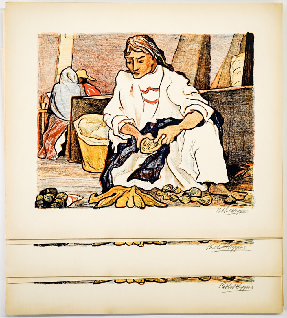 Pablo O'Higgins Group of (36) NOS SIGNED Lithos: Pablo O'Higgins Group of (36) NOS, New Old Stock Lithographs. All thirty six in this lot are the same image. All signed in pencil. Pablo Esteban O'Higgins was an American-Mexican artist, muralist and 