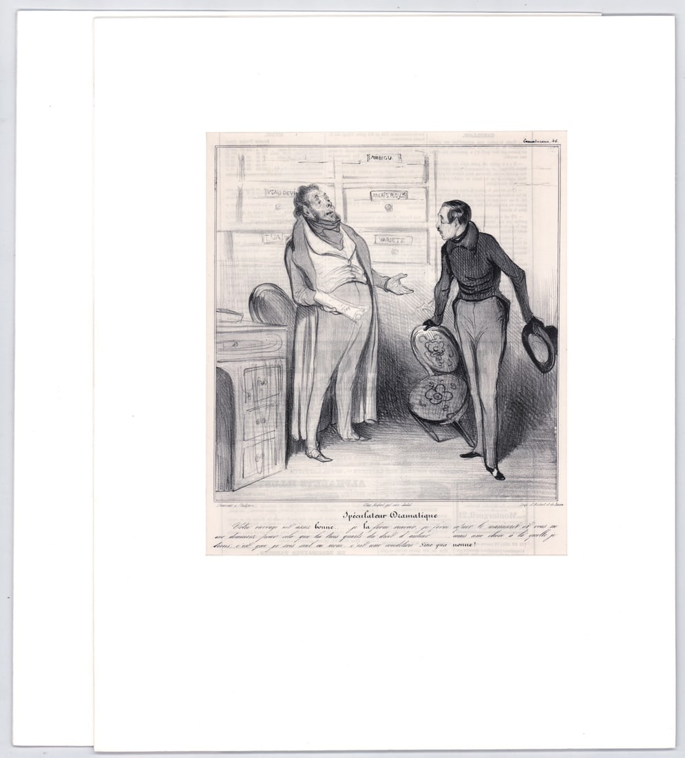 Honore Daumier (2) Lithographs [Le Charivari] (1 of 9)