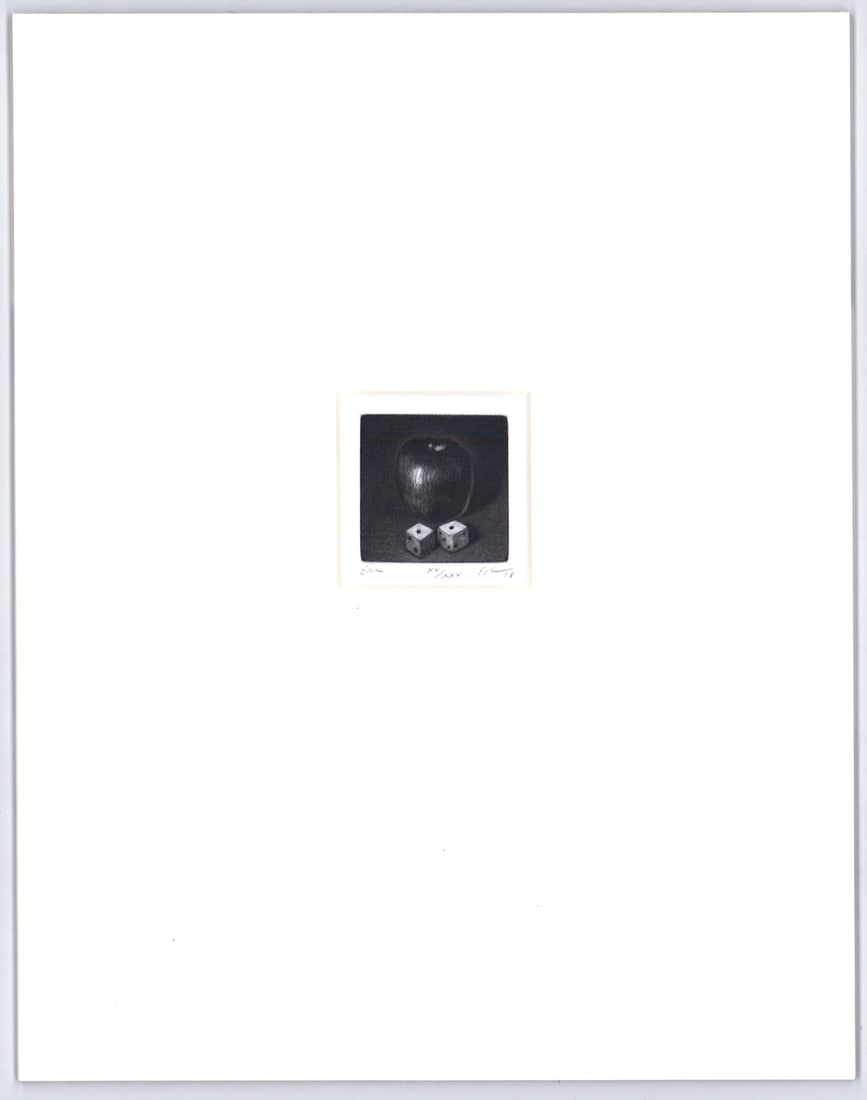 Robert Ecker SIGNED Mezzotint [Dice] - 2