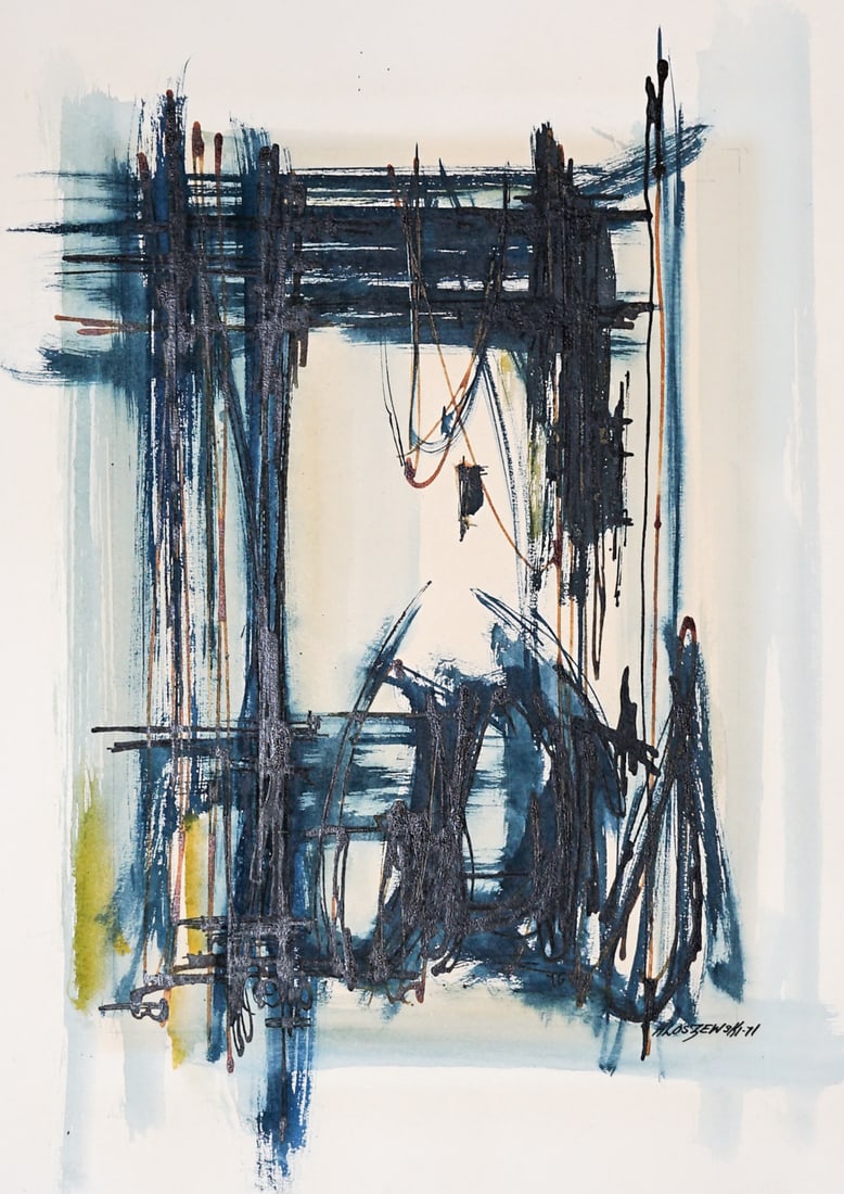 Eugene Kloszewski Original Watercolor [Abstract] (1 of 4)