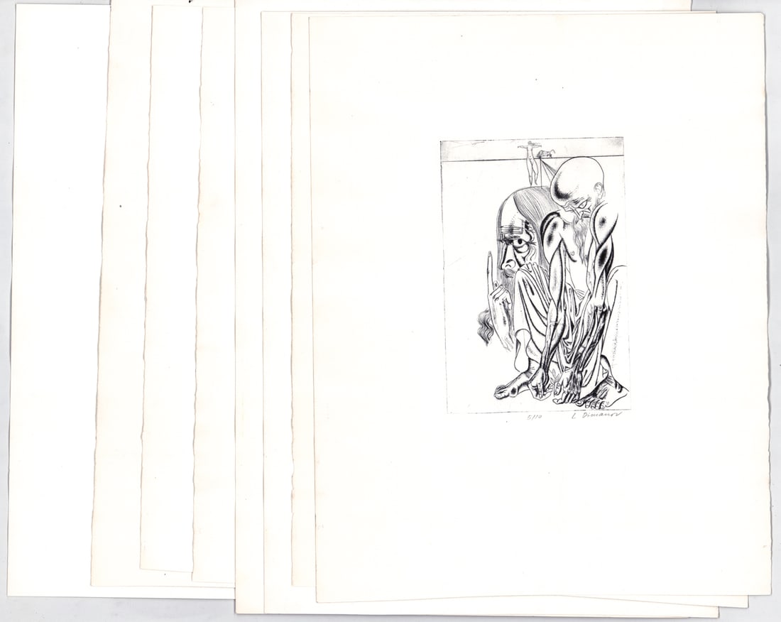 Lyuben Dimanov (8) S/N Prints: Eight (8) Lyuben Dimanov (Bulgarian, 1933-2023) prints pencil signed and numbered. Sheets measure 17.5 to 18.5 in. x 13.75 in. Unframed, loose and not mounted or glued down. Lot measures 20 x 16 x .5 