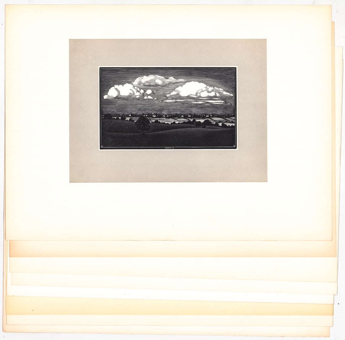 Various Artists (8) Prints [AAG]: Eight (8) plate signed prints by various artists. Barbara Latham; Rudolph Ruzicka; J.J. Lankes and others. Sheets measure 13.25 x 18 in. and 18 x 13.25 in. Unframed, loose and not mounted or glued dow