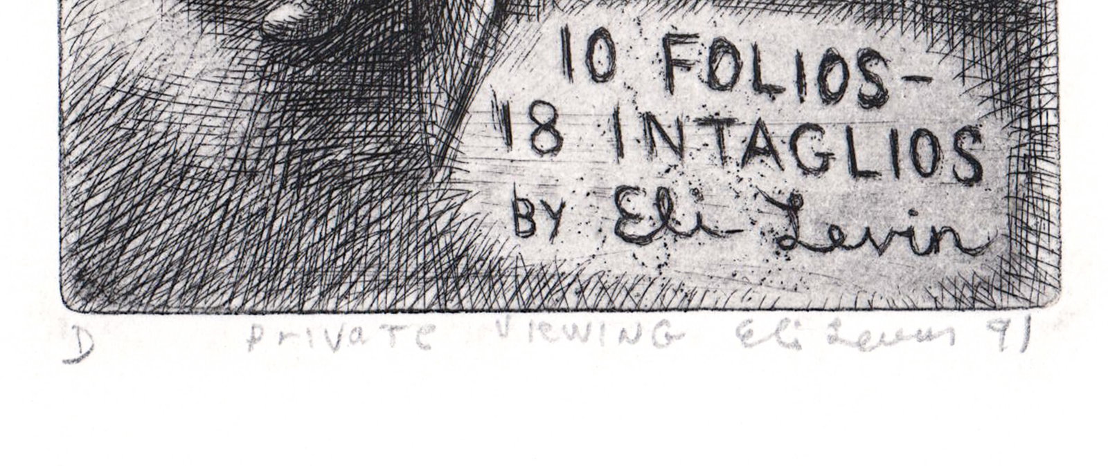 Eli Levin SIGNED Etching - 3