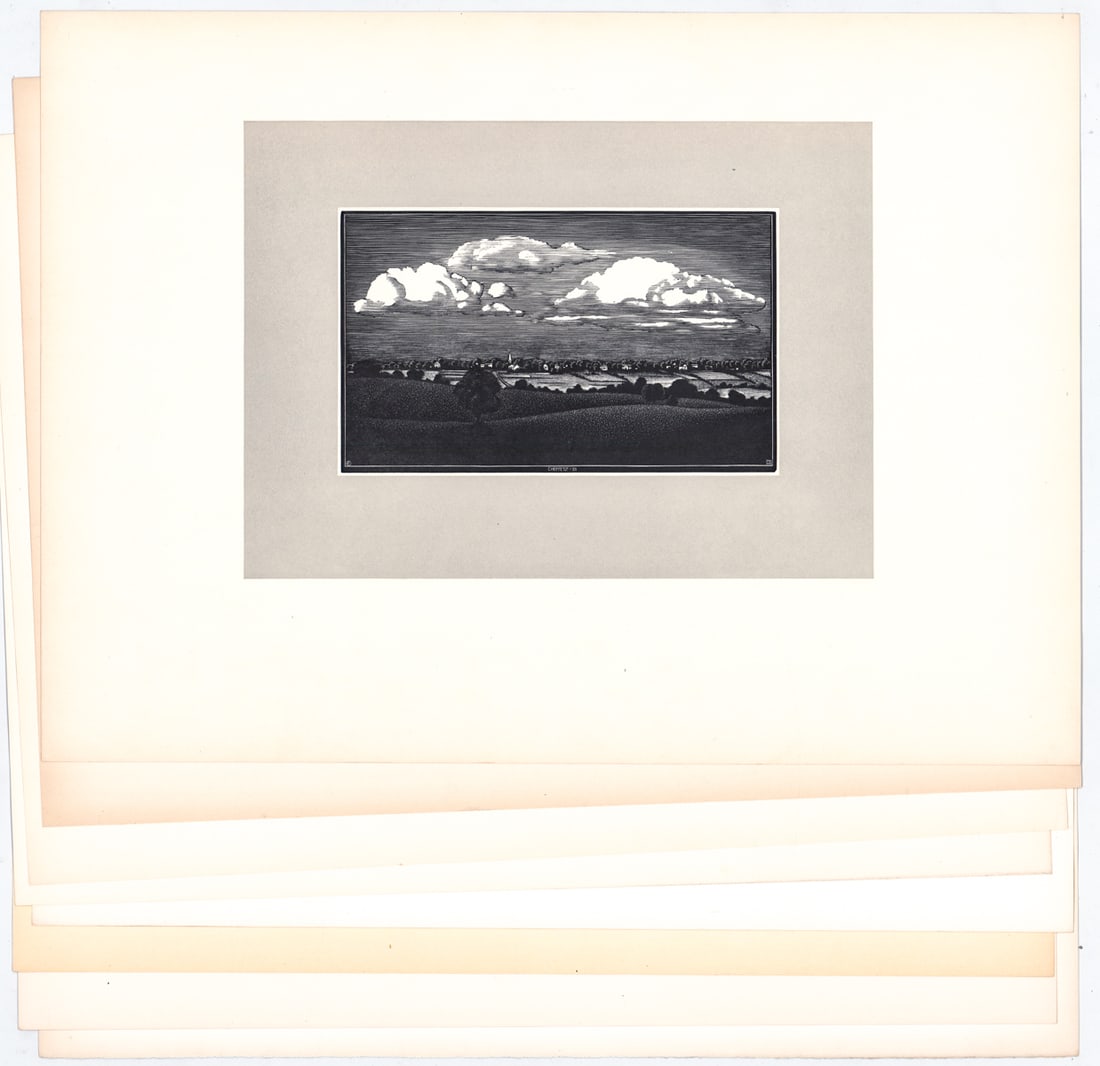 Various Artists (8) Prints [AAG]: Eight (8) plate signed prints by various artists. Barbara Latham; Rudolph Ruzicka; J.J. Lankes and others. Sheets measure 13.25 x 18 in. and 18 x 13.25 in. Unframed, loose and not mounted or glued
