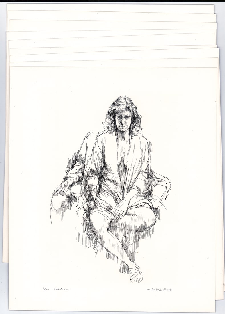 Herbert Fink (9) S//N Etchings [Nude] (1 of 11)