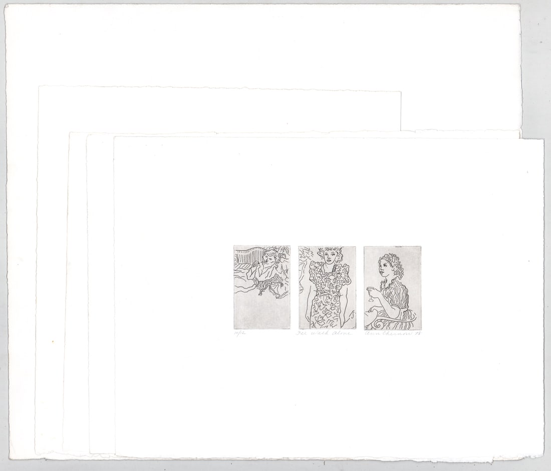 Ann Chernow (5) S/N Etchings [Women] (1 of 6)