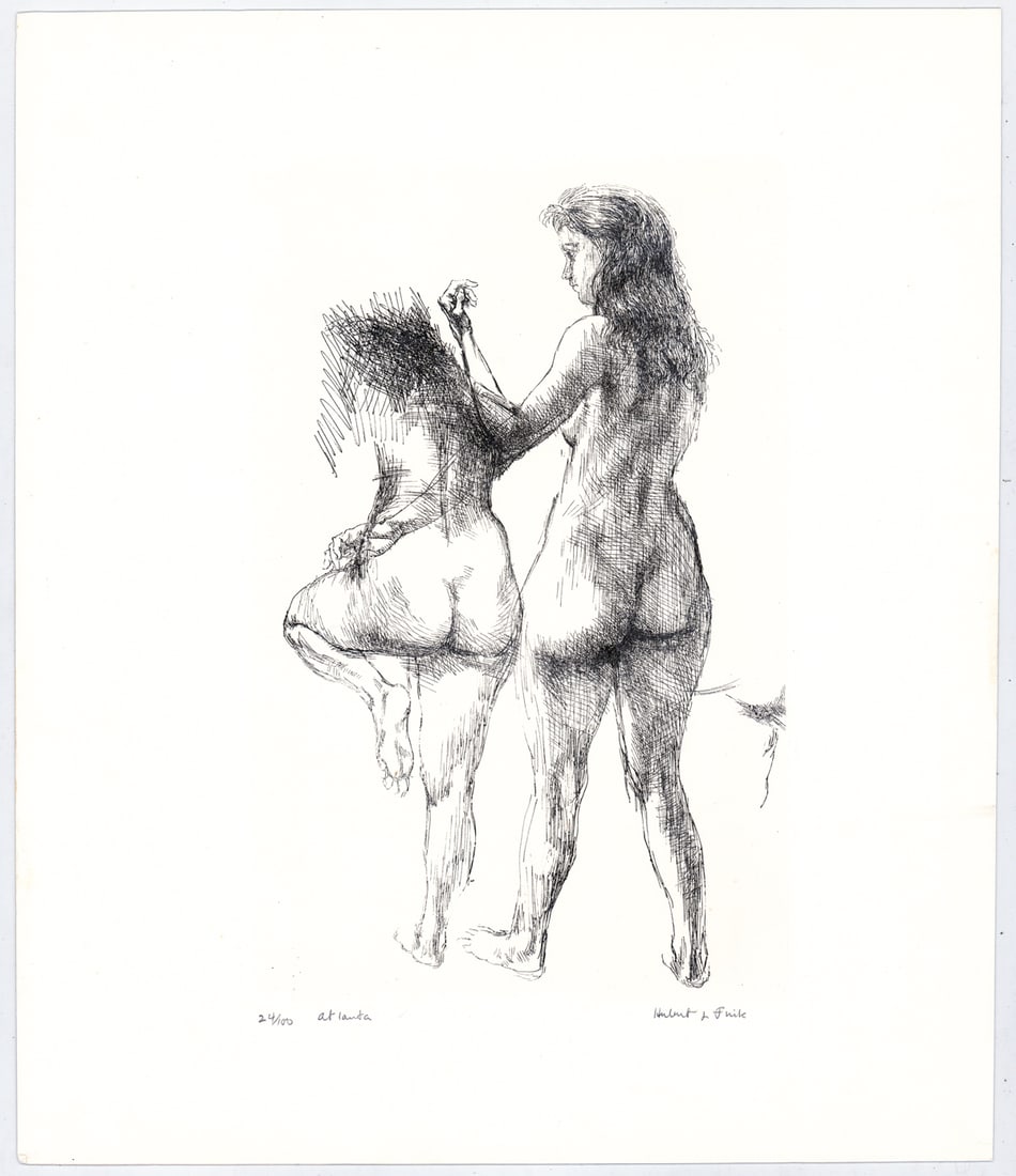 Herbert Fink (7) S/N Etchings [Nude] (1 of 7)