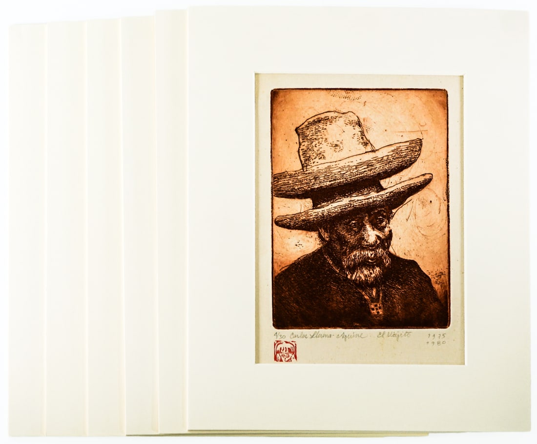Vintage Etchings (6) Matted 14x11IN Frames (1 of 7)