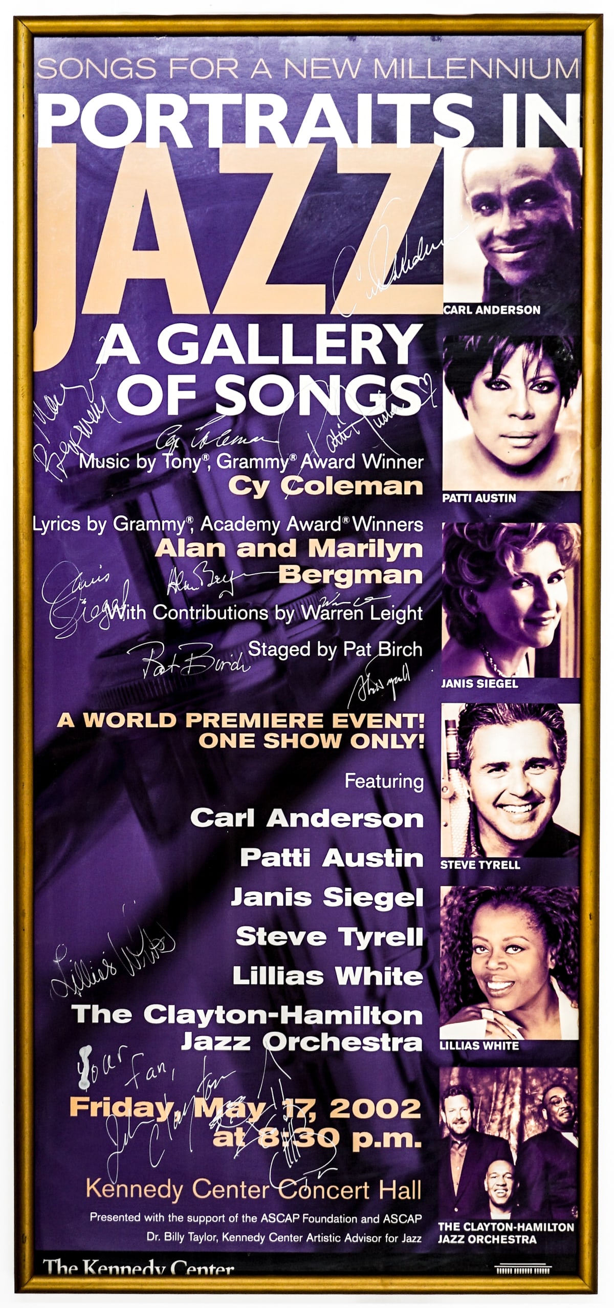 Signed Kennedy Center Jazz Poster w/12 Sigs (1 of 4)