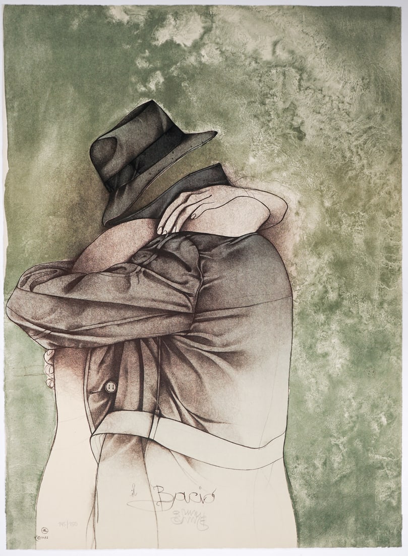 Bruno Bruni Large S/N Lithograph: Measures 31 x 22.75 inches sheet size. Measures 32 x 23 x 1 inches for shipping purposes. The absence of a condition report does not imply that the lot is in perfect condition or completely free from 
