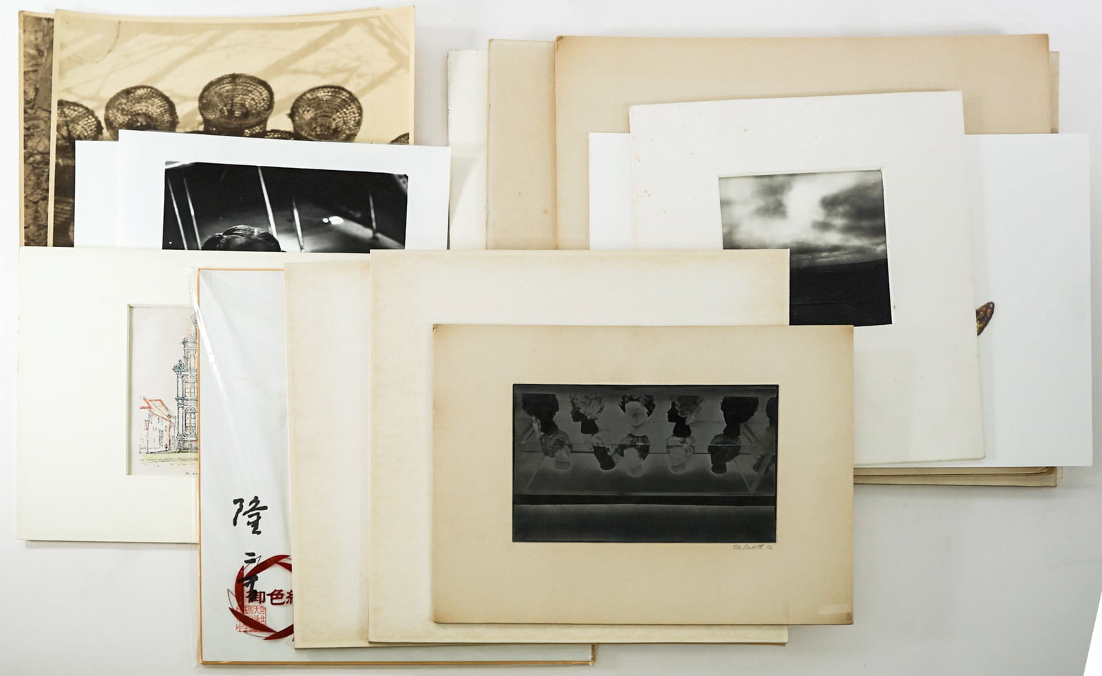 Assorted Art (14) Pieces: Measure up to 12 x 15 in. Lot measures 12.5 x 15.5 x 1.5 inches for shipping purposes. The absence of a condition report does not imply that the lot is in perfect condition or completely free from