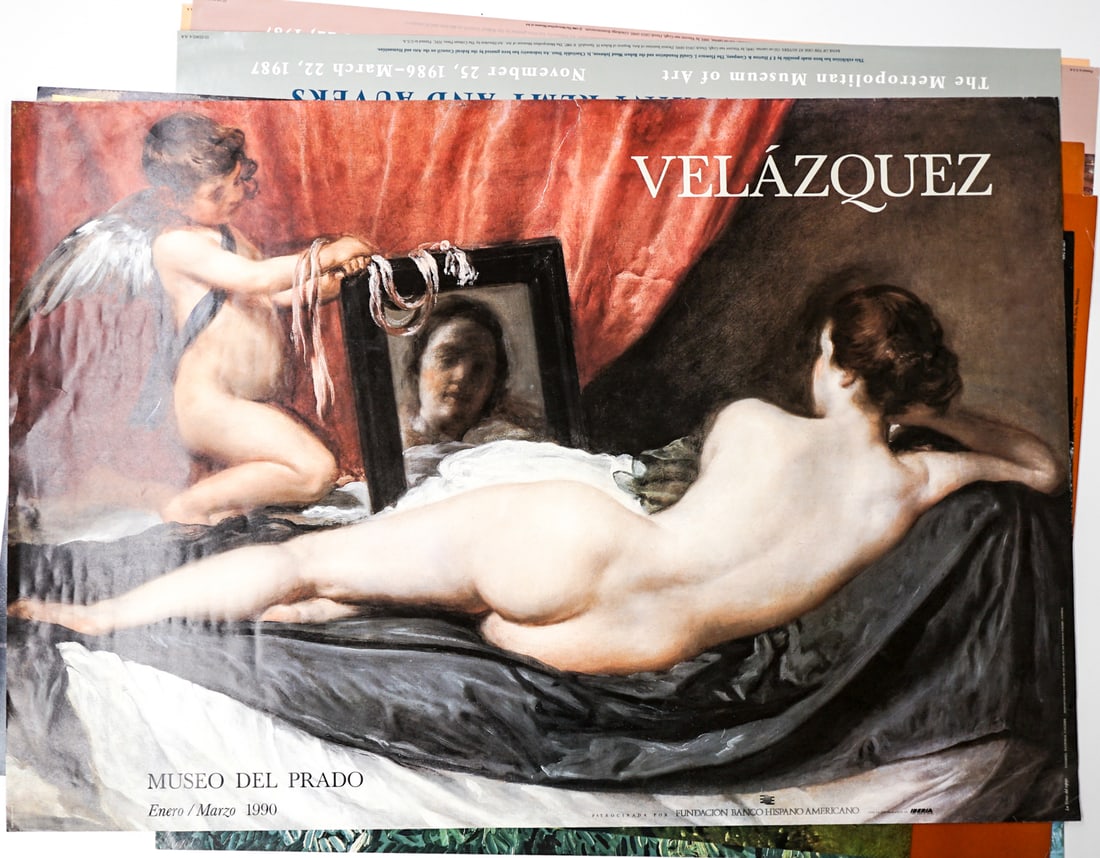 A Group of 1970's/80's Art Exhibition Posters: [Van Gogh, Gaugin] They measure 16 x 22.5 to 30 x 40 inches framed. If shipped rolled, they measure 36 x 4 x 4 inches in tube. The absence of a condition report does not imply that the lot is in