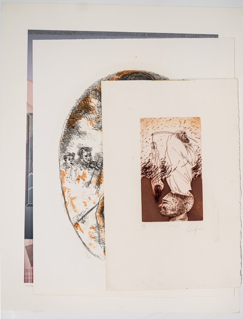 (3) Signed & Numbered Prints: They measure 10 x 6 to 24 x 18 inches sheet size. Combined they measure 25 x 19 x 1 inches for shipping purposes. The absence of a condition report does not imply that the lot is in perfect condition