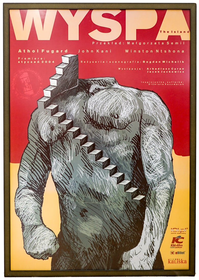 Polish Poster: Professionally framed, measures 39 x 27.625 x 1 inches. This item requires the use of an outside shipper. Lot measures 39 x 27.625 x 1 inches framed for shipping purposes. This item requires the use