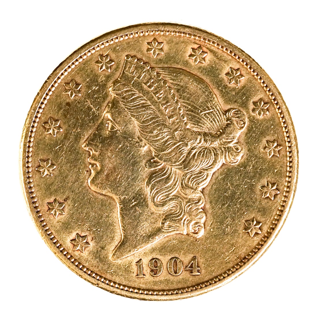 1904 S US $20 Liberty Gold Piece Double Eagle (1 of 2)