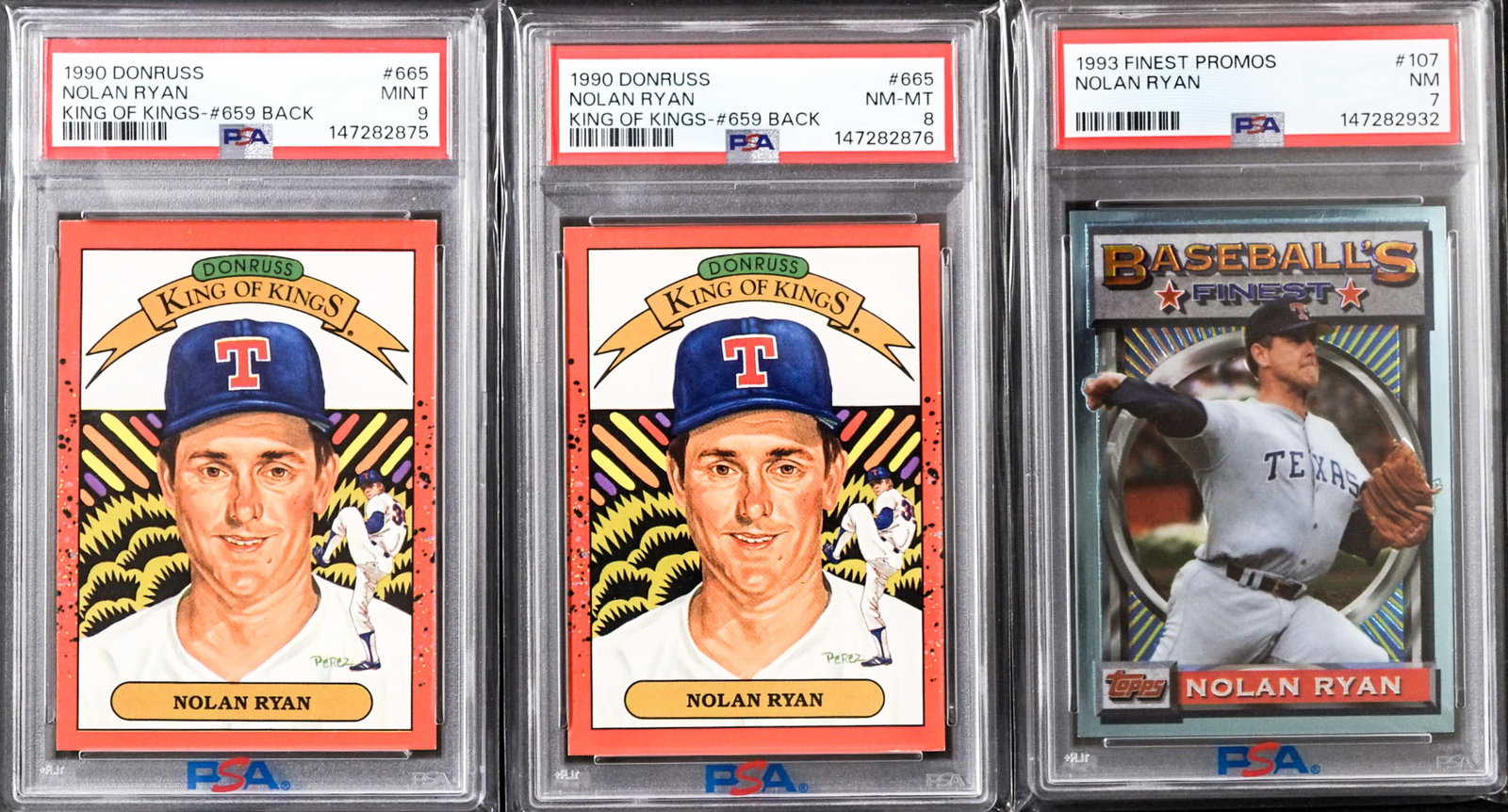 (3) Nolan Ryan Graded Cards (1 of 2)