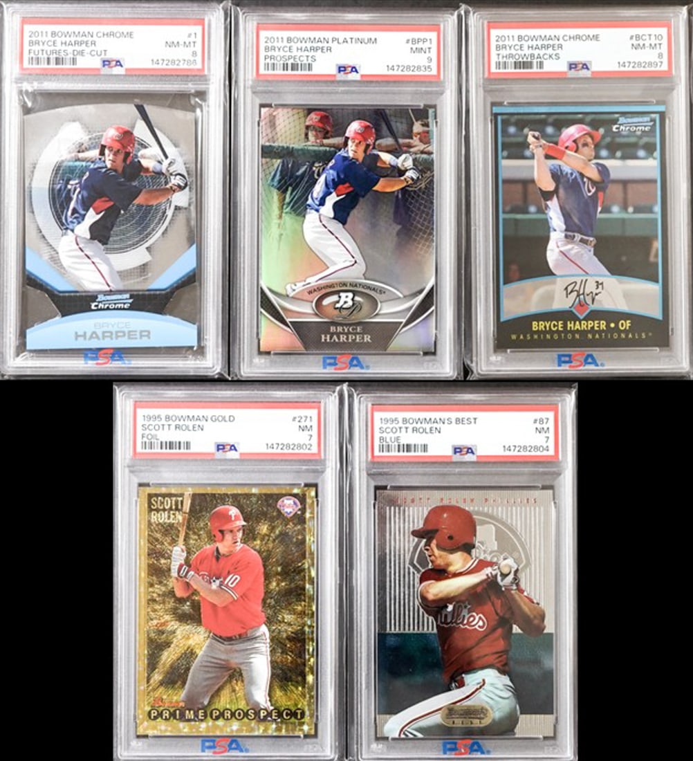 Phillies, Rolen, Harper (5) Graded Cards (1 of 5)