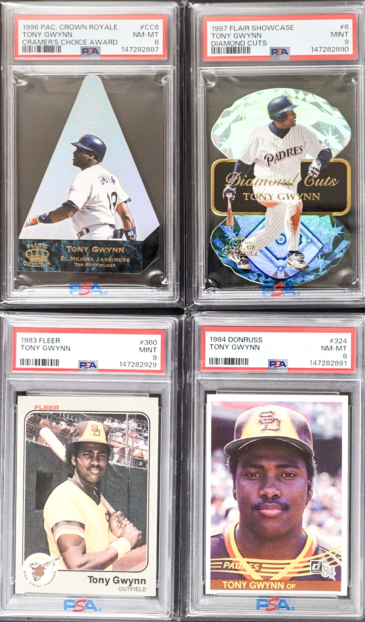 (4) Tony Gwynn Graded Cards (1 of 2)