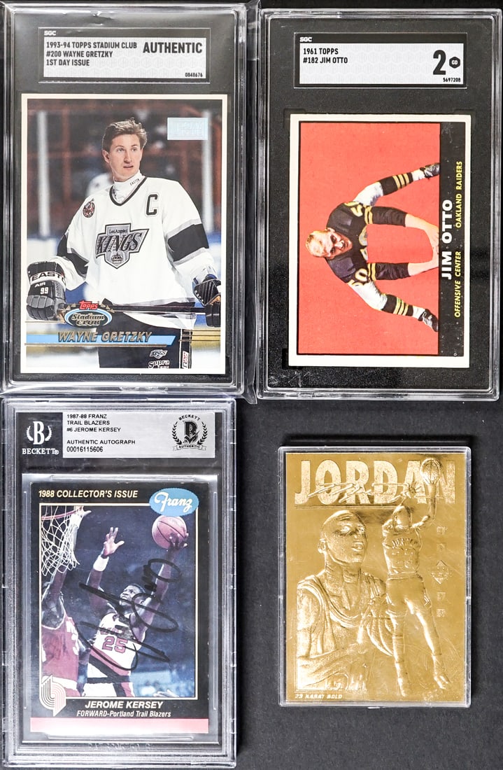 A Group of Sports Cards: Lot measures 5.5 x 3.5 x 1.5 inches for shipping purposes. The absence of a condition report does not imply that the lot is in perfect condition or completely free from wear and tear, imperfections,
