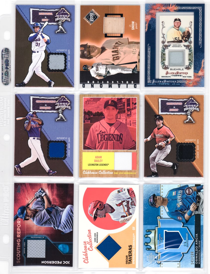 (26) MLB Insert/Swatch Cards - 2