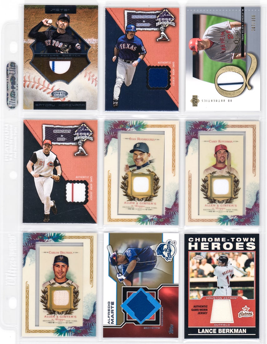 (26) MLB Insert/Swatch Cards - 4