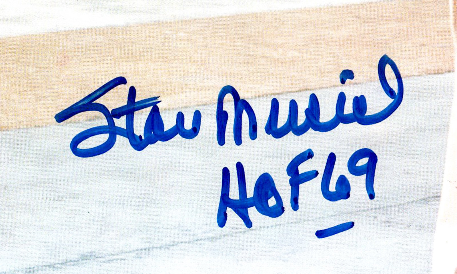 Stan Musial SIGNED Photo and Program BAS COA - 3
