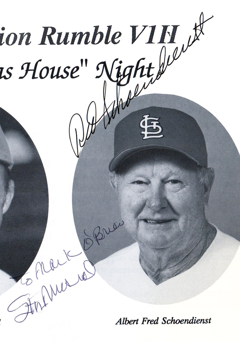 Stan Musial SIGNED Photo and Program BAS COA - 7
