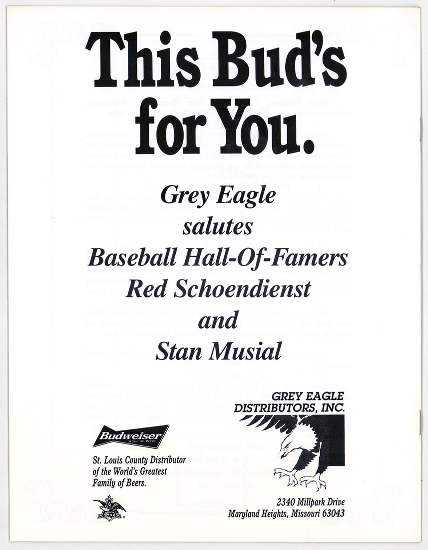 Stan Musial SIGNED Photo and Program BAS COA - 9